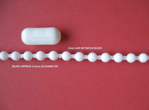 Roller blind chain - roller, white