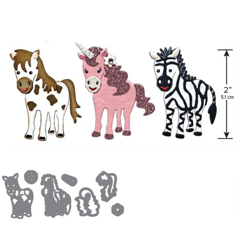 Horse unicorn and - and, metal