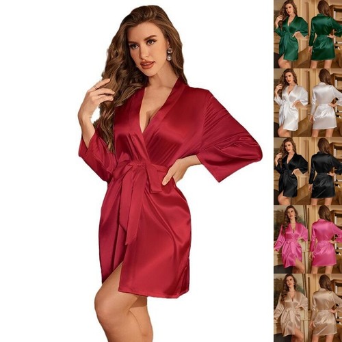 Women short satin silk - satin,