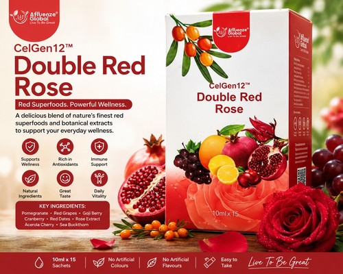 Double red rose - red, supplement