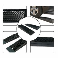2x 3-Ton Super Stable Extra Wide Heavy Duty Plastic Car Lifting Ramps Wide Wheel
