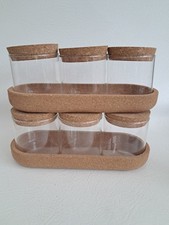 x6 9cm glass jars cork lids in