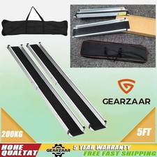5ft *1PAIR Folding Portable Wheelchair Ramp Mobility Scooter Home/Car Threshold