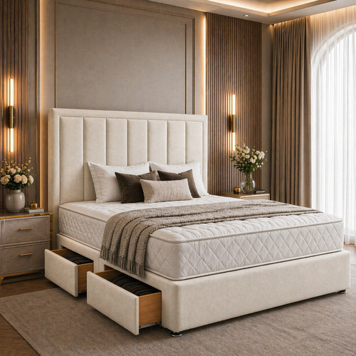 Plush divan bed set with - plush,