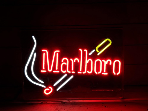 Marlboro cigarettes smoke - smoke, neon
