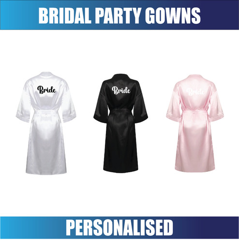 Personalised ladies satin robe - ladies,