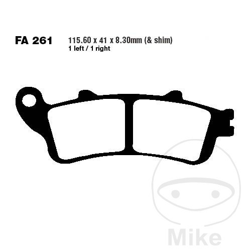 Ebc sintered brake pads epfa - sintered,