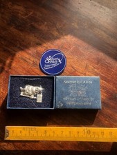 Tdg10 Silver Scenes Silver Plated Father Christmas 5th Santa Run Sign Badge