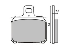 Pair rear brake pads BENELLI