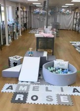 Steps & Slide White Grey