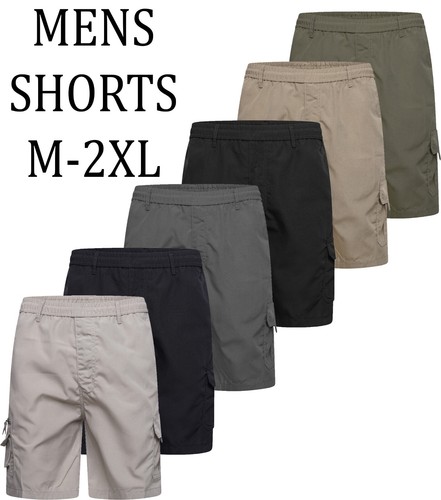 Mens cargo shorts - cargo, elasticated
