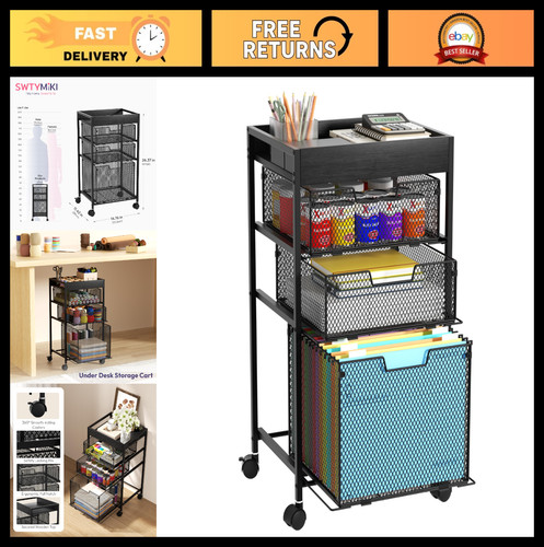 Tier rolling file - cart, with