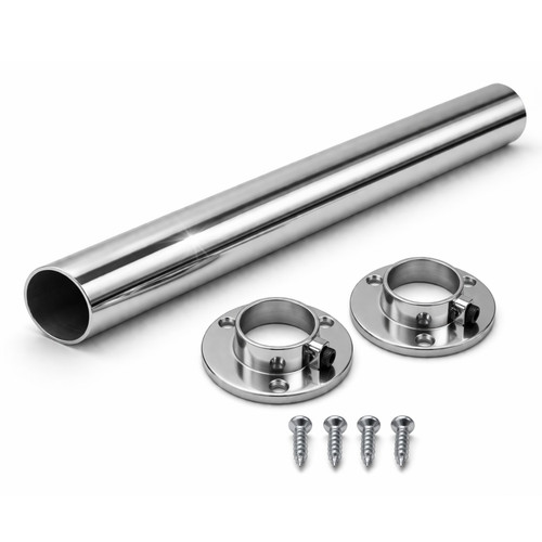 Round wardrobe rail 25mm pole - wardrobe,