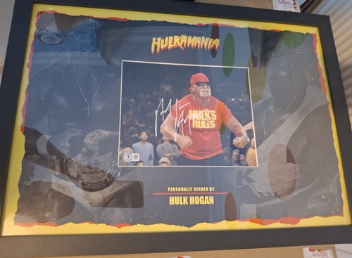 Framed hulk hogan signed - hogan,