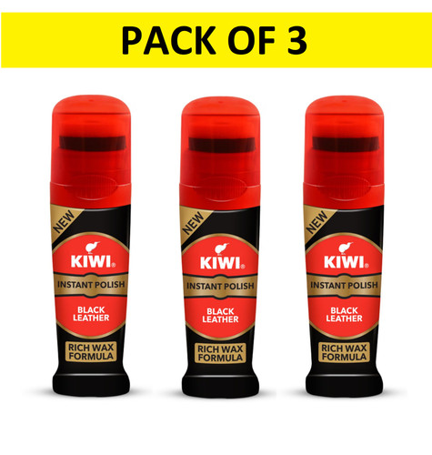 Kiwi instant black leather - black,