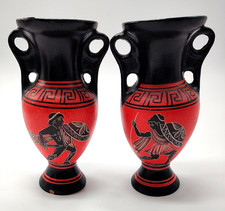 Pair of Papas Ceramics Greek Hand-Painted vases