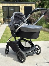 iCandy Lime Bundle: Pushchair + Travel System (Stone, Chrome Chassis)