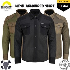 Mens Protective Mesh Motorcycle Shirt Made with Kevlar Biker Jacket CE Armour