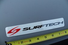 Surftech Surfboards Epoxy Tuflite Clear Red Black V52C Vintage Surfing STICKER