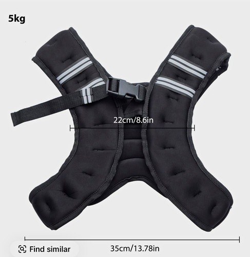 15kg weighted vest black - vest,