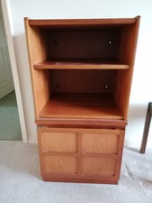 Vintage Mid Century Nathan Record Hi Fi Media Cabinet Unit in Teak