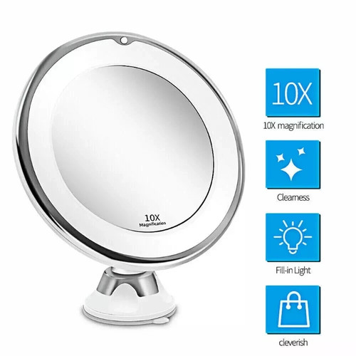 10x magnifying mirror with led - magnifying,