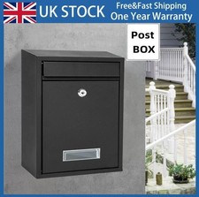 Black Large Letter Box Post