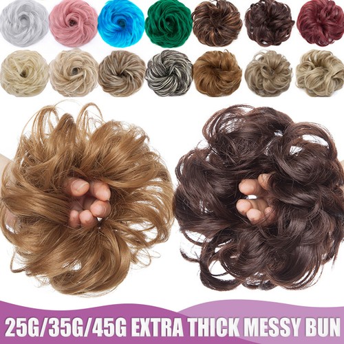 Curly messy hair bun piece - bun,