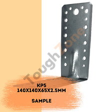 Large Galvanised Steel Corner Brackets - Heavy Duty Support KP5 140x140x65x2.5mm
