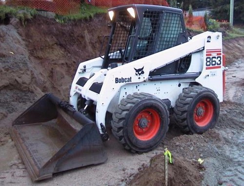 Bobcat 863 skid steer - steer, workshop