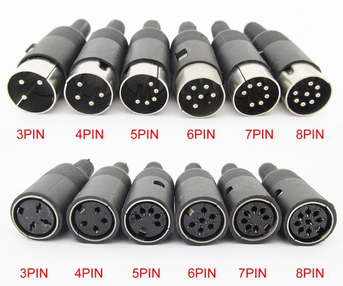 2pcs din plug jack - plug,
