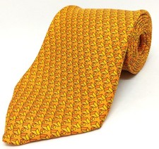 Hermes tie geometric pattern