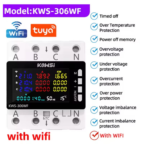 Phase wifi tuya - 3, meter