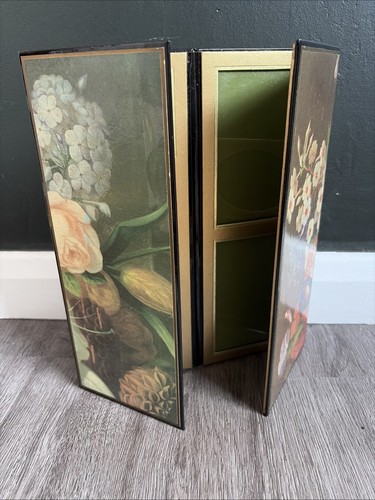 Vintage floral folding picture - vintage,