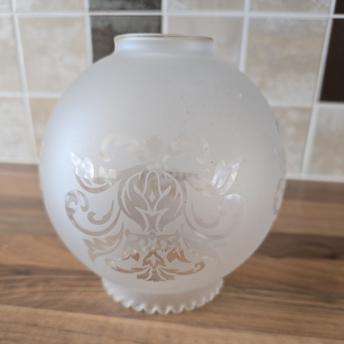 Vintage frosted glass globe - frosted,