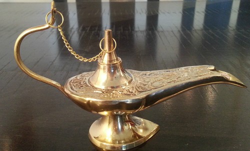 Aladin oil lamp brass alladin - oil,