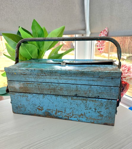Vintage blue metal cantilever - vintage,