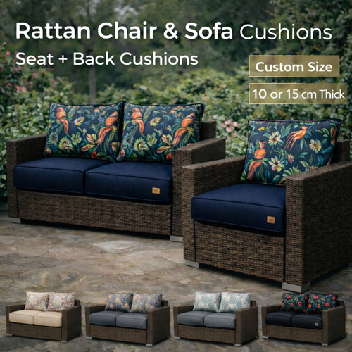 Rattan sofa chair cushions - chair,