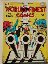 dc comics WORLD'S FINEST COMICS no.7  1974 'superman,batman and robin'