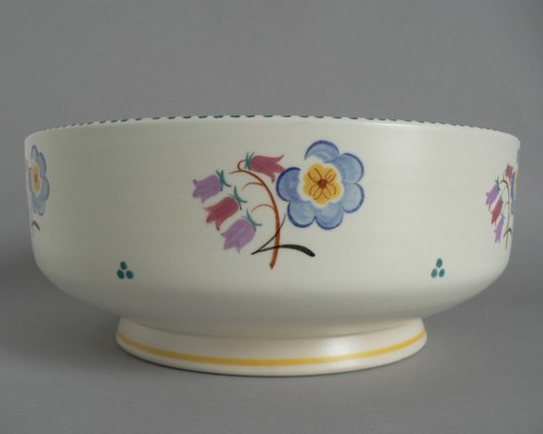 Poole pottery footed fruit - pottery, 11"