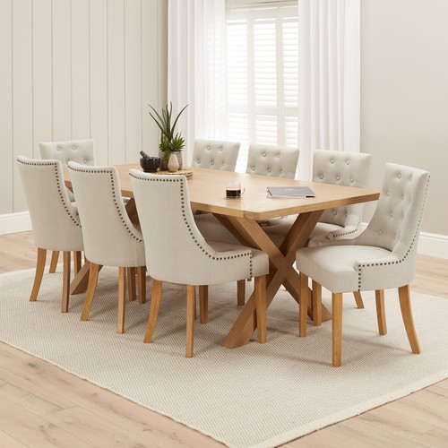 Dining table set - table, natural