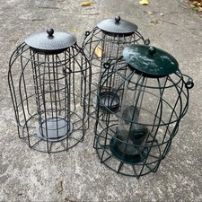 3x Large Heavy Duty Squirrel Proof Bird Feeder Wild Feed Mix Outdoor Garden