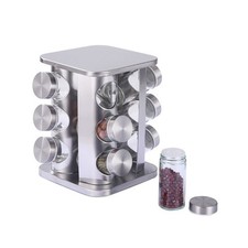 12-Jar Revolving Spice Rack Spinning Spice Rack Shelf 360 Degree Rotation Gift