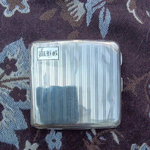 Solid silver cigarette - , case