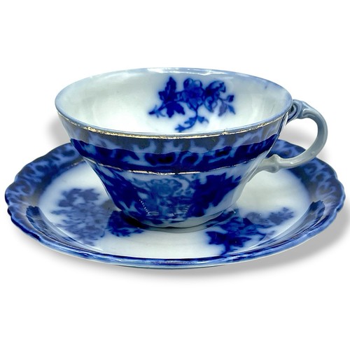 Antique flow blue tea cup - flow,