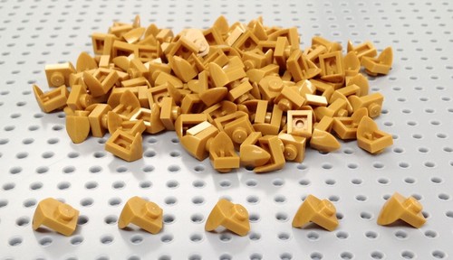 Lego modified pearl gold 1x1 - gold,