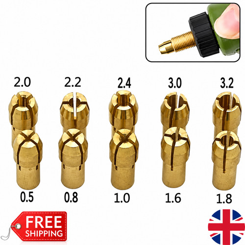 10pcs brass collet chuck set - collet,