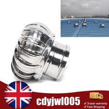 CHIMNEY SPINNER COWL ~ Stainless Steel Spinning Wind Rotating Cap 160mm Diameter