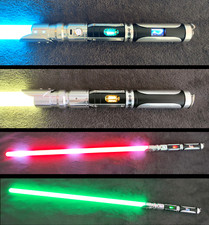 "Kyber Phantom" neopixel lightsaber, with open rotating crystal & led screen