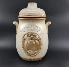 Vintage White Cream Brown Rumtopf Jar Scheurich 28cm tall Germany Rum Pot